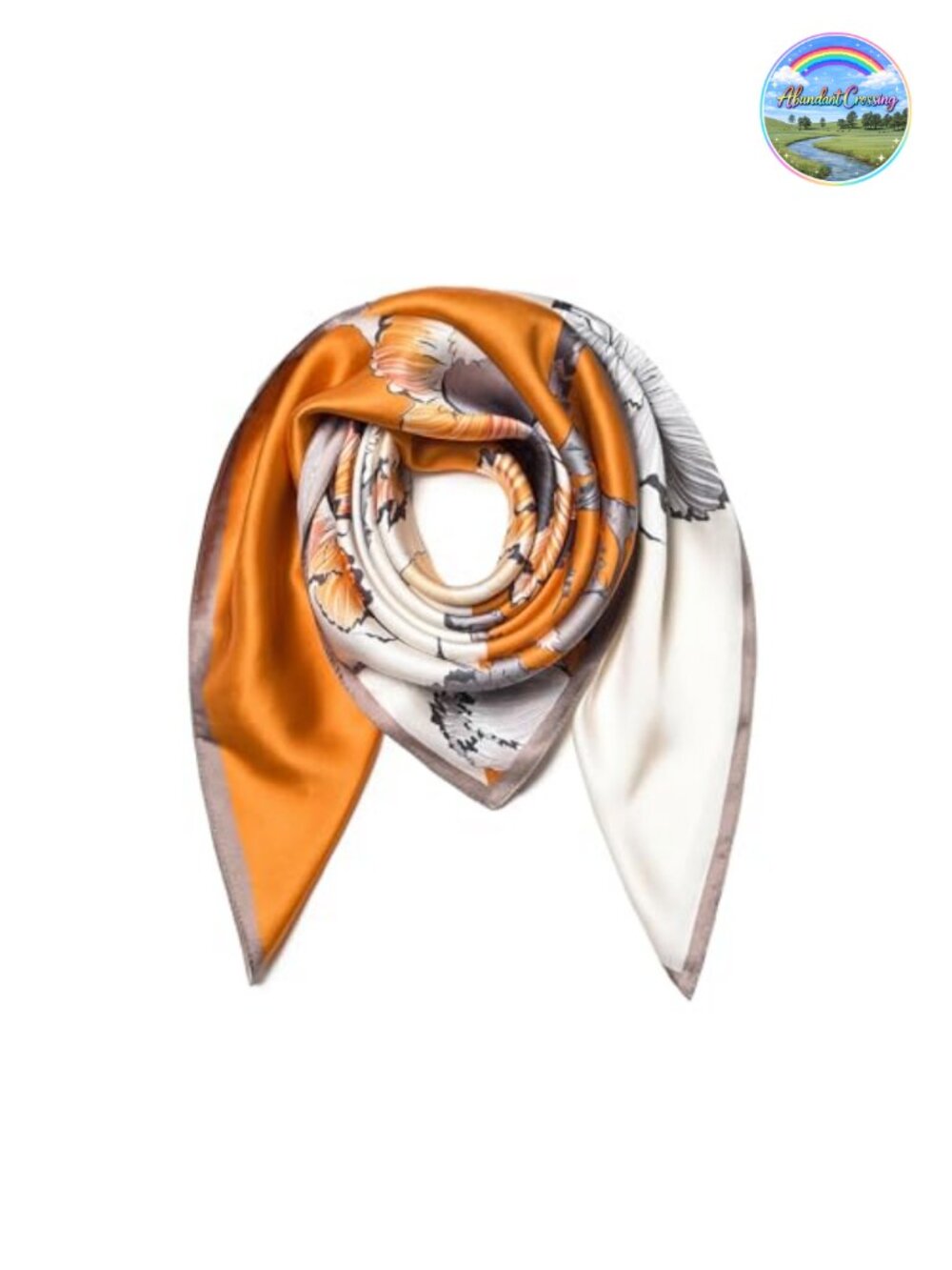 100% Mulberry Silk Scarf 35" Square Lightweight Headscarf Gift Boxed